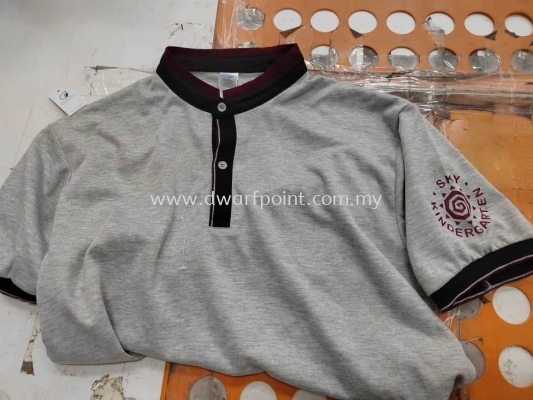 Polo T-Shirt with 1 Color Print on Sleeve