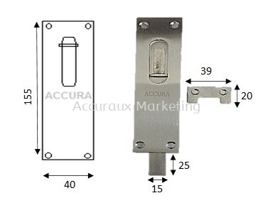 Flat Flush Bolt, SS