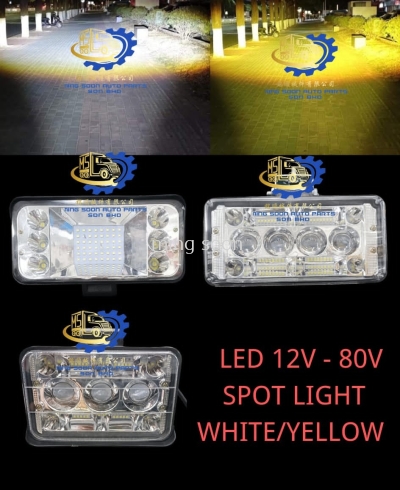 LED 12V-80 SPOT LIGHT WHITE / YELLOW 