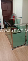 Home Stainless Steel Staircase Glass Railing With 12mm Tempered glass  Stainless Steel Glass Railing