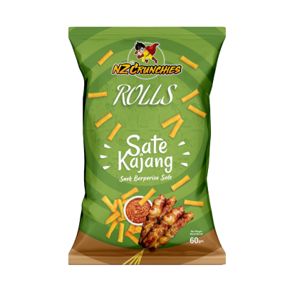 NZ Crunchies Rolls Sate Kajang 60g