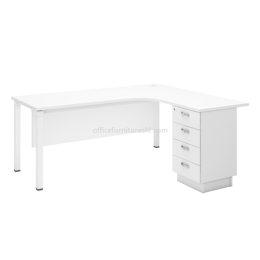 UTHILAH L SHAPE TABLE 4D RIGHT - Promotion L-Shape Office Table | L-Shape Office Table Taman OUG | L-Shape Office Table Old Klang Road | L-Shape Office Table Taman Maluri