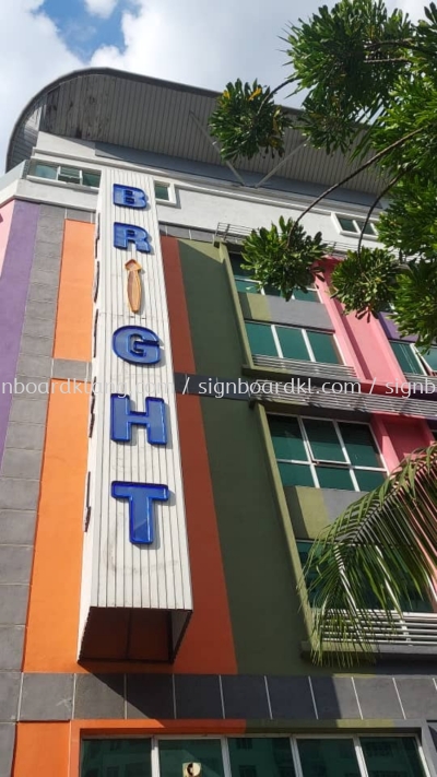 bright hotel eg base with led neon bar lettering signage signboard at petaling jaya