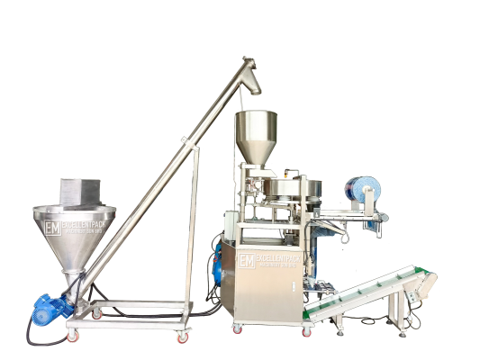 POUCH PACKAGING MACHINE | EM380C | POWDER AND GRANULE | CUP SYSTEM