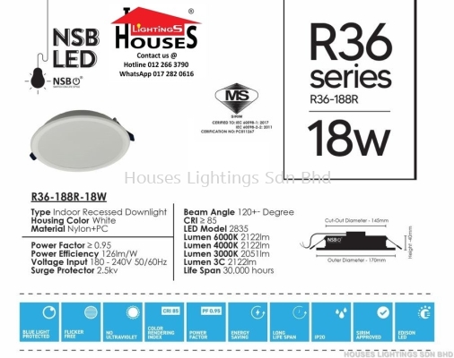 NSB R36-188R-18W (DL CW WW)