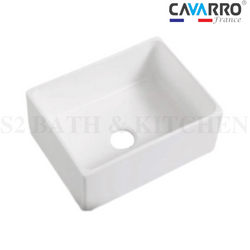 Cavarro Single Thin Edge Ceramic Farmhouse Sink (Smooth Surface)