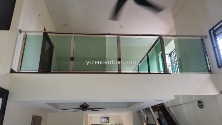 Tempered Glass Stair Railing