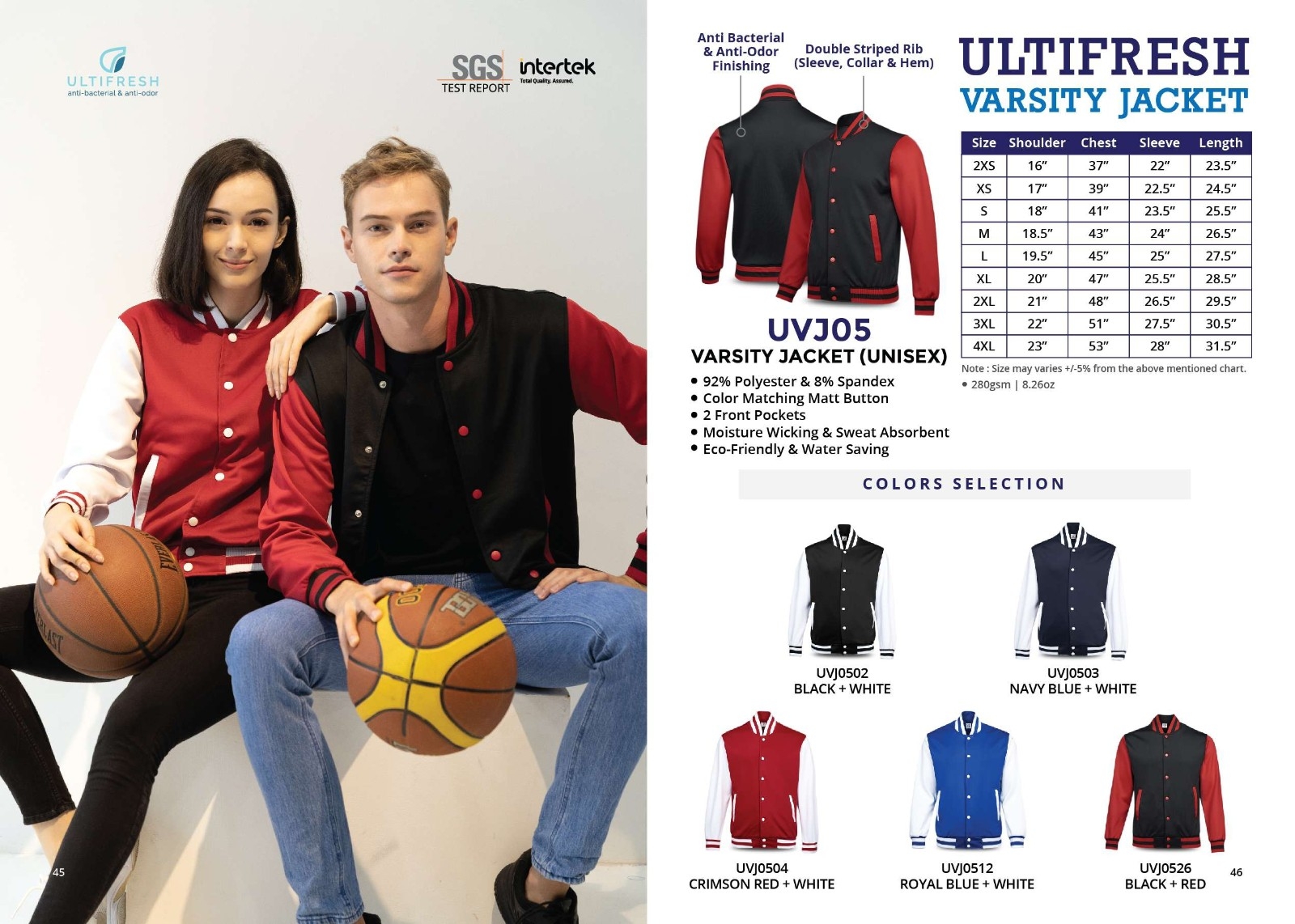 UVJ05 VARSITY JACKET (UNISEX)