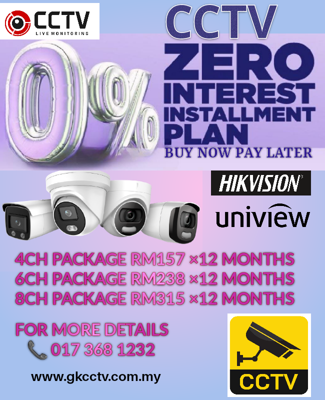 o% CCTV INSTALEMENT  [SUPPLIER KAJANG,SUPPLIER BANGI,SUPPLIER SRI KEMBANGAN,SUPPLIER CHERAS,SUPPLIER PUTRA JAYA,SUPPLIER NEGERI SEMBILAN,SUPPLIER NILAI,SUPPLIER SEREMBAN]CCTV BAYAR BULANAN,CCTV MONTHLY INSTALEMENT,CCTV 0% INTEREST,CCTV MURAH,CCTV FREE GIFT,CCTV 12 MONTH ISTALEMENT,CCTV BAYAR SATU KALI,BUY NOW PAY LATER,CCTV BELI SEKARANG BAYAR KEMUDIAN,CCTV KAJANG