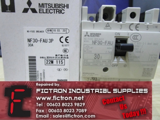 NF30-FAU 3P NF30FAU3P MITSUBISHI ELECTRIC No-Fuse Breaker Supply Malaysia Singapore Indonesia USA Thailand