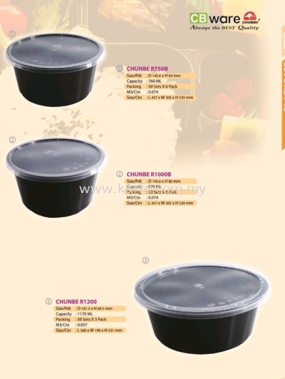 Black Round Container With Lid