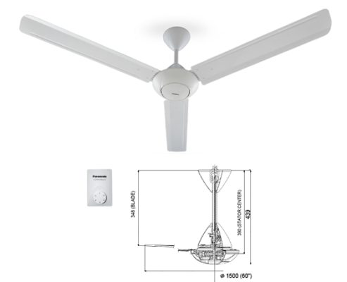 PANASONIC CEILING FAN (WHITE) - F-M15A0