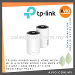 TP-LINK Tplink AX6000 Whole Home Mesh Wi-Fi 6 System 1148 Mbps + 4804 Mbps 1× 2.5Gbps 2× Gigabit Port Deco X80(2-Pack)