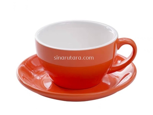 FC-11210/OR 210CC COFFEE CUP AND SAUCER (ORANGE)