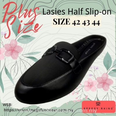 SPEEDY RHINO PlusSize Women Half Slip On-SR-530090(B)-24-BLACK Colour