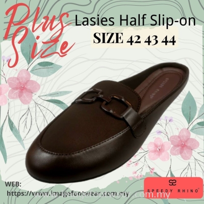 SPEEDY RHINO PlusSize Women Half Slip On-SR-530090(B)-24-COFFEE Colour