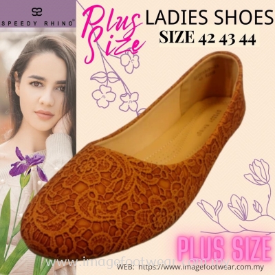  SPEEDY RHINO PlusSize Women Flat Shoes-SR-530119(B)-24-BROWN Colour