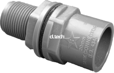 CL-1333 Tank Connector 1/2" PVC