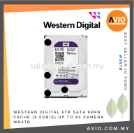 Western Digital WD 6TB 6 TB Purple Surveillance Hard Disk HDD Drive SATA 3.5 Inch 64MB Cache 6.0GB/s WD62PURZ WD6TB