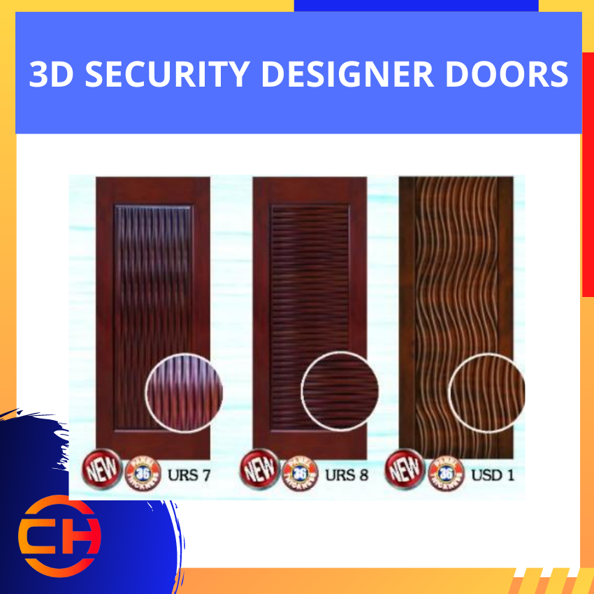 PINTU KESELAMATAN PEREKA 3DURS 7 URS 8 USD 1 Pintu Pereka Keselamatan 3D :  Pintu Keselamatan Carta Pilihan Warna Corak