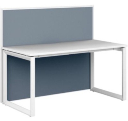 Rectangular table with partition in front