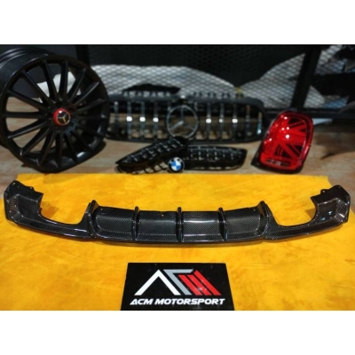 BMW F30 performance carbon fiber rear diffuser quad exhaust