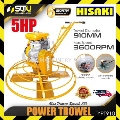 HISAKI YPT910 5HP 910MM Power Trowel 3600RPM c/w robin engine