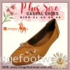 JJ MASTINI Plus Size Comfort Flat Shoes -PS-53-50324- BROWN Colour Plus Size Shoes