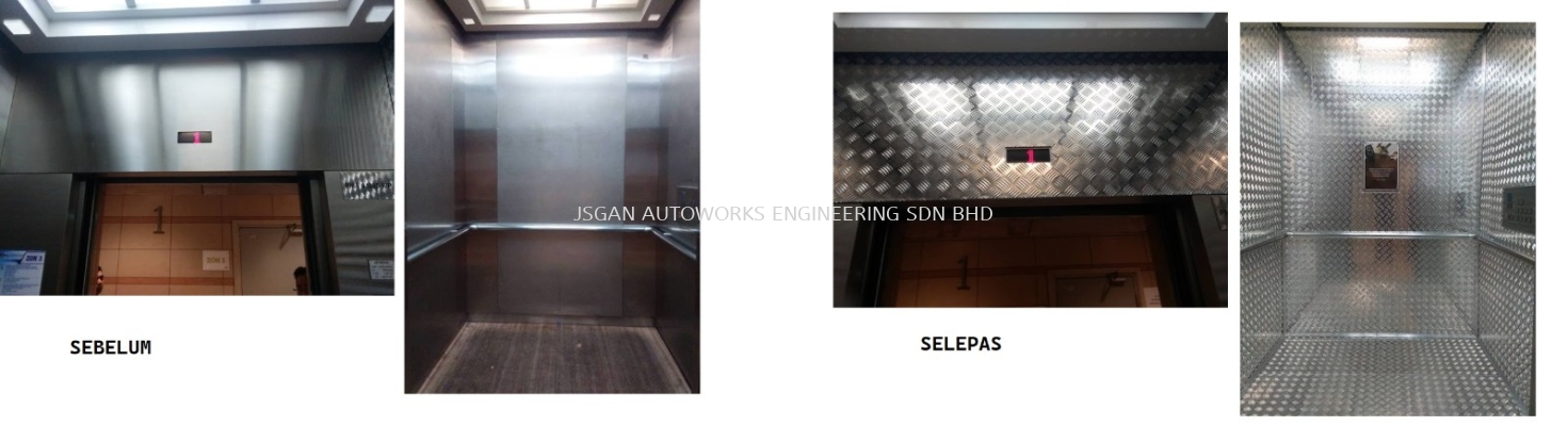 PERMASANGAN CHECKER PLATE DI LIFT BANGUNAN 2023