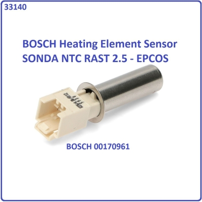 Code: 33140 BOSCH SONDA NTC RAST 2.5 - EPCOS for Bosch Washing Machine Heating Element