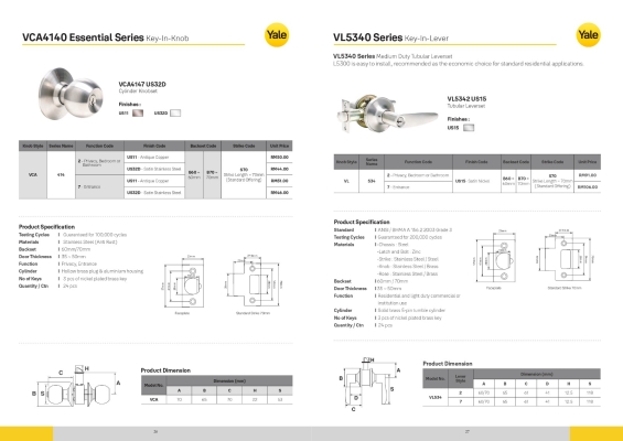 Yale Katalog Mangga Kunci - 15