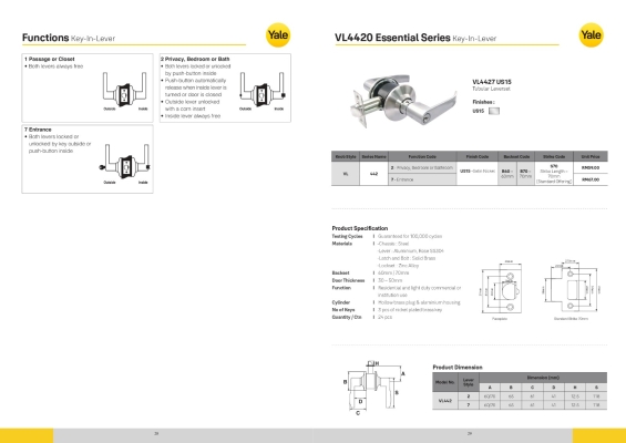 Yale Lock Catalogue - 16