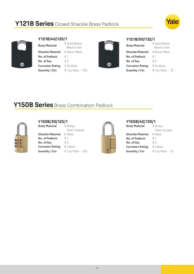 Yale Mechanical Lock Catalogue - 19