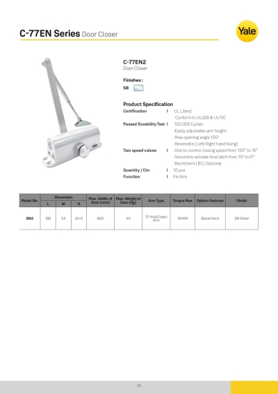 Katalog Kunci Mekanikal Yale - 15