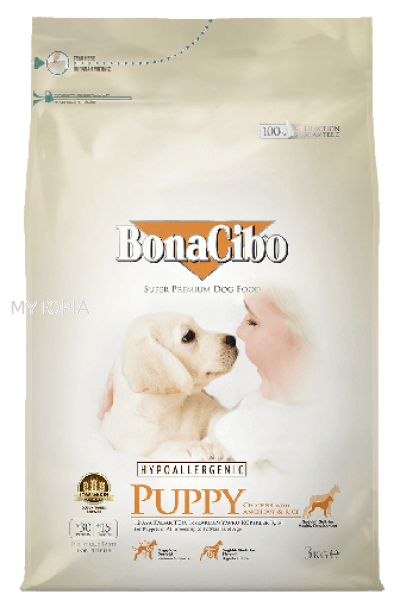 BONACIBO PUPPY CHICKEN, ANCHOVY & RICE 3KG