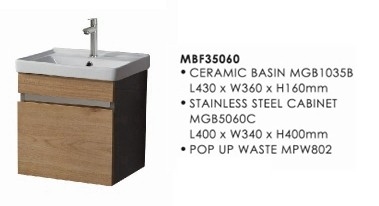 Bathroom Basin Vanity Cabinet : MBF35060 