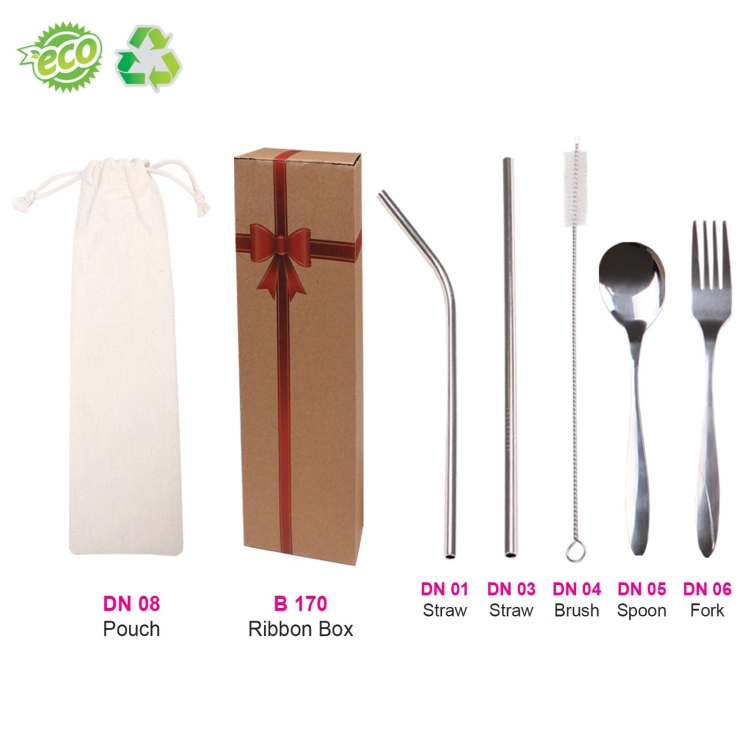 CS 201 Straw & Cutlery Set ( 5 in 1 )