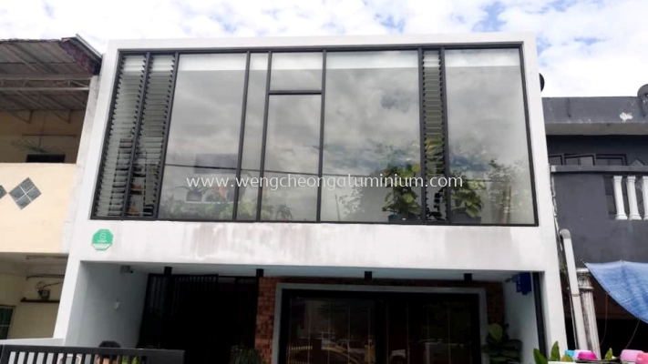 Adjustable Glass Window With Shopfront Fixed Panel