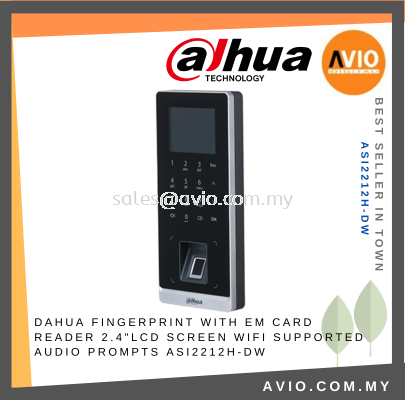 Dahua IP65 Outdoor Door Access Fingerprint EM RFID Card Password Reader Keypad 2.4" LCD Screen Wifi WI-FI ASI2212H-DW