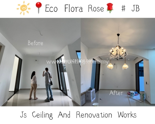 Cornices Ceiling #Jb area Eco Flora Rose ,included Wiring Job and Led Downlight 