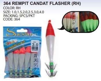 364 REMPIT CANDAT FLASHER (RH)  1.0,1.5,2.0,2.5,3.0,4.0 (5PCS PER PKT) 364