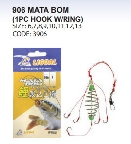 906 MATA BOM (1PC HOOK WITH RING) 6 7 8 9 10 11 12 13 3906