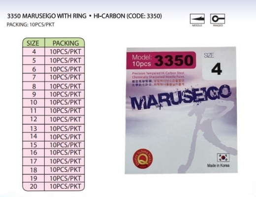 3350 MARUSEIGO WITH RING HI-CARBON (10PCS PER PKT) 3350