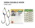 355DH DOUBLE HOOK (2 PAIR PER PKT) 0567 Double Hook Fishing Hook