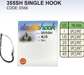 355SH SINGLE HOOK (5 PCS PER PKT) 0566