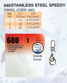 680STAINLESS STEEL SPEEDY (SWIVEL)(SIZE 1 2 3) 680