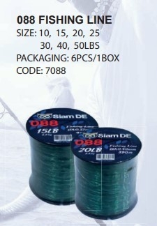 088 FISHING LIN (SIZE 10, 15, 20, 25,30, 40, 50LBS)( 6PCS PER 1BOX)  7088