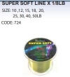 SUPER SOFT LINE X 1 8LB (SIZE 10 ,12, 15, 18, 20,25, 30, 40, 50LB) 724 Fishing Line