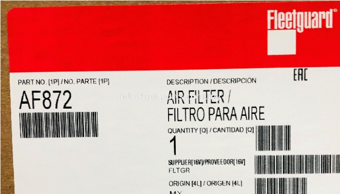 Fleetguard Air Filter AF872 - Malaysia (Selangor, Kuala Lumpur, Johor, Melaka, Terengganu)