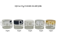 GJ124 15 BODY CLEAR Glass Jar Glass Bottle & Jar